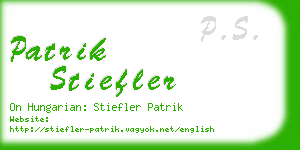 patrik stiefler business card